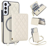 Portafoglio romboidale con custodia magnetica per telefono, tracolla e cinturino da polso, For Galaxy S22 Ultra 5G, For Galaxy S22+ 5G, For Galaxy S22 5G, For Galaxy Note20 Ultra
