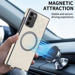 Portafoglio romboidale con custodia magnetica per telefono, tracolla e cinturino da polso, For Galaxy Note20