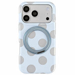 Custodia magnetica per telefono con anello a 360° e motivo a pois, For iPhone 17 Pro Max, For iPhone 17 Pro, For iPhone 17, For iPhone 16 Pro Max, For iPhone 16 Pro, For iPhone 16, For iPhone 15 Pro Max, For iPhone 15 Pro