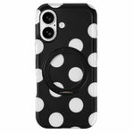 Custodia magnetica per telefono con anello a 360° e motivo a pois, For iPhone 17 Pro Max, For iPhone 17 Pro, For iPhone 17, For iPhone 16 Pro Max, For iPhone 16 Pro, For iPhone 16, For iPhone 15 Pro Max, For iPhone 15 Pro