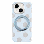 Custodia magnetica per telefono con anello a 360° e motivo a pois, For iPhone 15, For iPhone 14, For iPhone 14 Pro, For iPhone 14 Pro Max