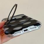 Custodia magnetica per telefono con anello a 360° e motivo a pois, For iPhone 15, For iPhone 14, For iPhone 14 Pro, For iPhone 14 Pro Max