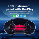 Contachilometri digitale HD LCD multimodale per auto con CarPlay, For Mercedes-Benz W205 2014–2021