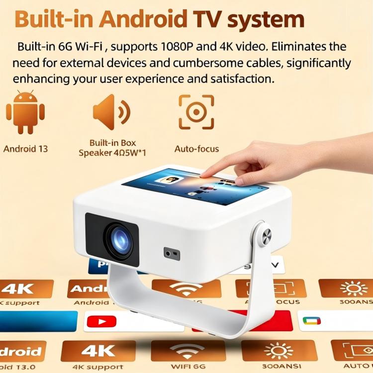 Videoproiettore LED Ultra HD Full HD 1080p con Android 13