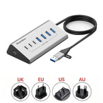 Docking station multifunzione 2 in 1 Type-C / USB-C, 7 Ports Hub, 10 Ports Hub