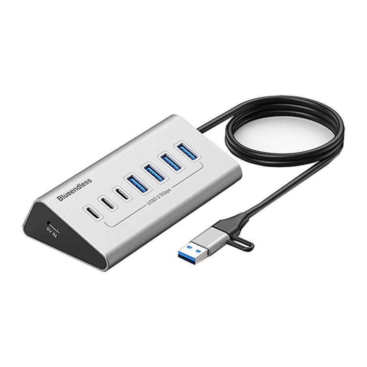 Docking station multifunzione 2 in 1 Type-C / USB-C, 7 Ports Hub, 10 Ports Hub