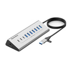 Docking station multifunzione 2 in 1 Type-C / USB-C, 7 Ports Hub, 10 Ports Hub