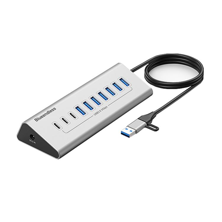 Docking station multifunzione 2 in 1 Type-C / USB-C, 7 Ports Hub, 10 Ports Hub
