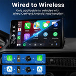 MMB 2 in 1 Smart Box per auto, adattatore da cablato a wireless per Android Auto e CarPlay, WJCP-MINI-Ultra (Orange), WJCP-MINI-Ultra (Black)