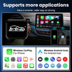 MMB 2 in 1 Smart Box per auto, adattatore da cablato a wireless per Android Auto e CarPlay, WJCP-MINI-Ultra (Orange), WJCP-MINI-Ultra (Black)