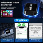 MMB 2 in 1 Smart Box per auto, adattatore da cablato a wireless per Android Auto e CarPlay, WJCP-MINI-Ultra (Orange), WJCP-MINI-Ultra (Black)
