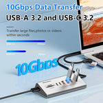 HU806 Hub multifunzione con 8 porte Type-C / USB-C, docking station, 8 Ports Hub