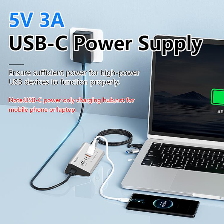 HU806 Hub multifunzione con 8 porte Type-C / USB-C, docking station, 8 Ports Hub