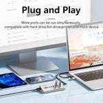 HU806 Hub multifunzione con 8 porte Type-C / USB-C, docking station, 8 Ports Hub