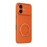 Custodia magnetica per telefono in ecopelle vegana effetto pelle di capra con supporto girevole a 360 gradi., For iPhone 17 Pro Max, For iPhone 17 Pro, For iPhone 17