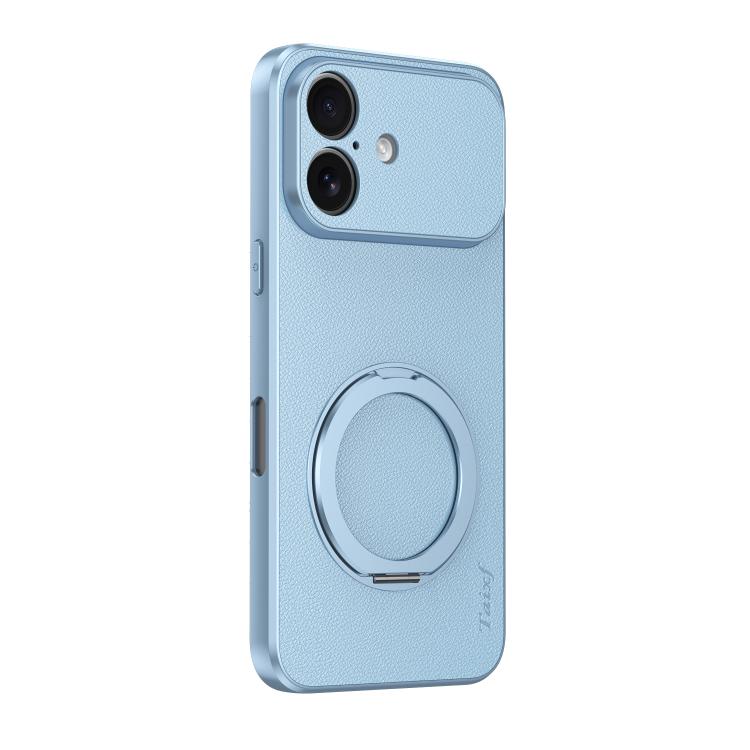 Custodia magnetica per telefono in ecopelle vegana effetto pelle di capra con supporto girevole a 360 gradi., For iPhone 17 Pro Max, For iPhone 17 Pro, For iPhone 17