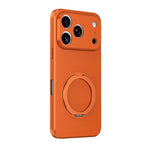 Custodia magnetica per telefono in ecopelle vegana effetto pelle di capra con supporto girevole a 360 gradi., For iPhone 17 Pro Max, For iPhone 17 Pro, For iPhone 17