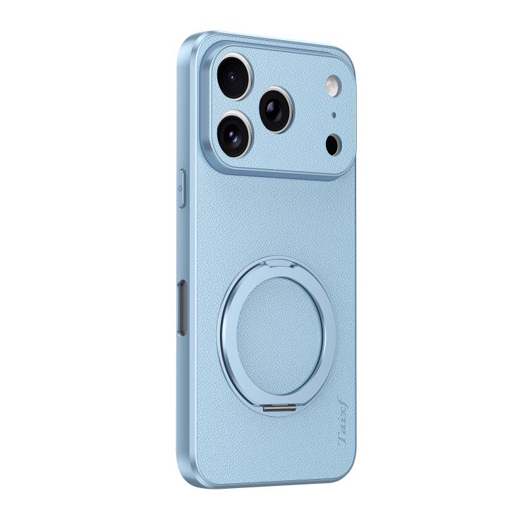 Custodia magnetica per telefono in ecopelle vegana effetto pelle di capra con supporto girevole a 360 gradi., For iPhone 17 Pro Max, For iPhone 17 Pro, For iPhone 17