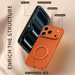Custodia magnetica per telefono in ecopelle vegana effetto pelle di capra con supporto girevole a 360 gradi., For iPhone 17 Pro Max, For iPhone 17 Pro, For iPhone 17