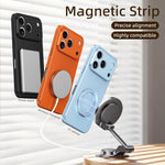 Custodia magnetica per telefono in ecopelle vegana effetto pelle di capra con supporto girevole a 360 gradi., For iPhone 17 Pro Max, For iPhone 17 Pro, For iPhone 17