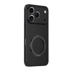 Custodia magnetica per telefono in ecopelle vegana effetto pelle di capra con supporto girevole a 360 gradi., For iPhone 17 Pro Max, For iPhone 17 Pro, For iPhone 17