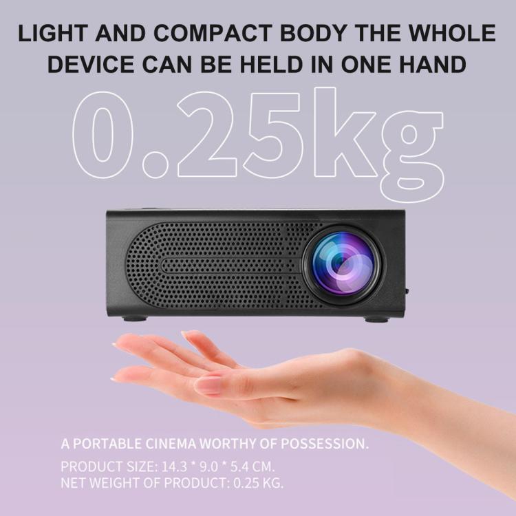 Mini proiettore LED portatile HD 1080P con plug EU/US/UK/AU