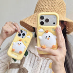 Custodia per telefono in silicone a forma di pulcino, facile da premere., For iPhone 17 Pro Max, For iPhone 17 Pro, For iPhone 17