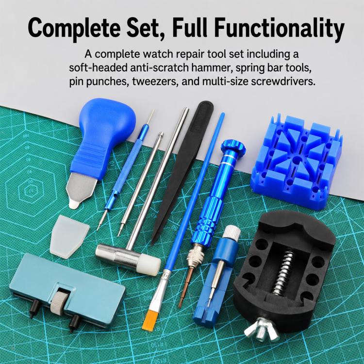Set strumenti per riparazione orologi 11 in 1