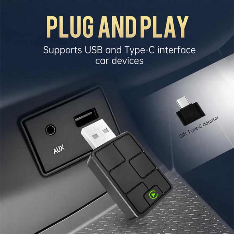 Mini Smart Box per auto 2 in 1, da cablato a wireless, adattatore Android Auto/CarPlay, ZYD-TAB0C