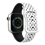 Cinturino per orologio in silicone con chiusura a farfalla e motivo a pois a forma di stella., For Apple Watch 46mm / 49mm / 45mm / 44mm, For Apple Watch 42mm / 41mm / 40mm / 38mm