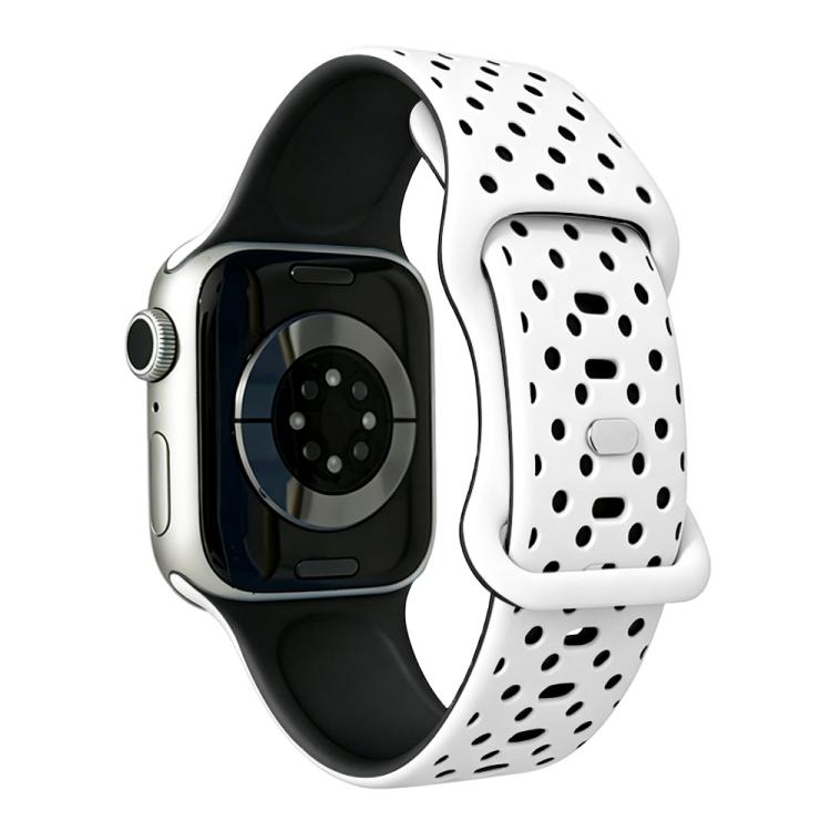 Cinturino per orologio in silicone con chiusura a farfalla e motivo a pois a forma di stella., For Apple Watch 46mm / 49mm / 45mm / 44mm, For Apple Watch 42mm / 41mm / 40mm / 38mm