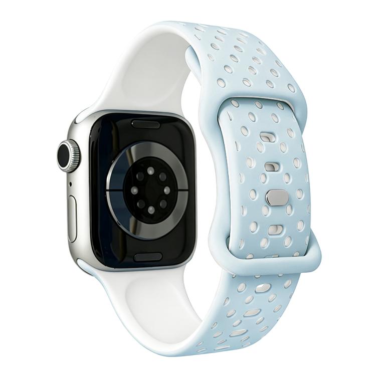 Cinturino per orologio in silicone con chiusura a farfalla e motivo a pois a forma di stella., For Apple Watch 46mm / 49mm / 45mm / 44mm, For Apple Watch 42mm / 41mm / 40mm / 38mm