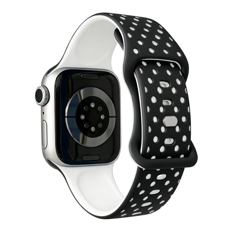 Cinturino per orologio in silicone con chiusura a farfalla e motivo a pois a forma di stella., For Apple Watch 46mm / 49mm / 45mm / 44mm, For Apple Watch 42mm / 41mm / 40mm / 38mm