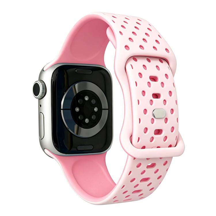 Cinturino per orologio in silicone con chiusura a farfalla e motivo a pois a forma di stella., For Apple Watch 46mm / 49mm / 45mm / 44mm, For Apple Watch 42mm / 41mm / 40mm / 38mm