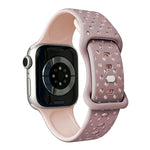Cinturino per orologio in silicone con chiusura a farfalla e motivo a pois a forma di stella., For Apple Watch 46mm / 49mm / 45mm / 44mm, For Apple Watch 42mm / 41mm / 40mm / 38mm