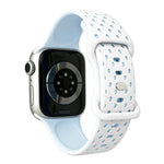 Cinturino per orologio in silicone con chiusura a farfalla e motivo a pois a forma di stella., For Apple Watch 46mm / 49mm / 45mm / 44mm, For Apple Watch 42mm / 41mm / 40mm / 38mm