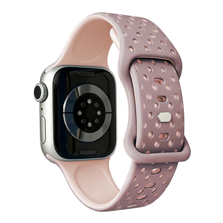 Cinturino per orologio in silicone con chiusura a farfalla e motivo a pois a forma di stella., For Apple Watch 46mm / 49mm / 45mm / 44mm, For Apple Watch 42mm / 41mm / 40mm / 38mm