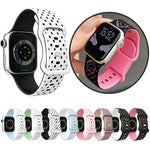 Cinturino per orologio in silicone con chiusura a farfalla e motivo a pois a forma di stella., For Apple Watch 46mm / 49mm / 45mm / 44mm, For Apple Watch 42mm / 41mm / 40mm / 38mm