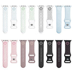 Cinturino per orologio in silicone con chiusura a farfalla e motivo a pois a forma di stella., For Apple Watch 46mm / 49mm / 45mm / 44mm, For Apple Watch 42mm / 41mm / 40mm / 38mm