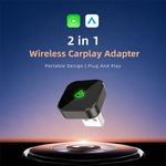 Mini Smart Box 2 in 1 per auto, adattatore wireless Android Auto CarPlay, ZYD-B42