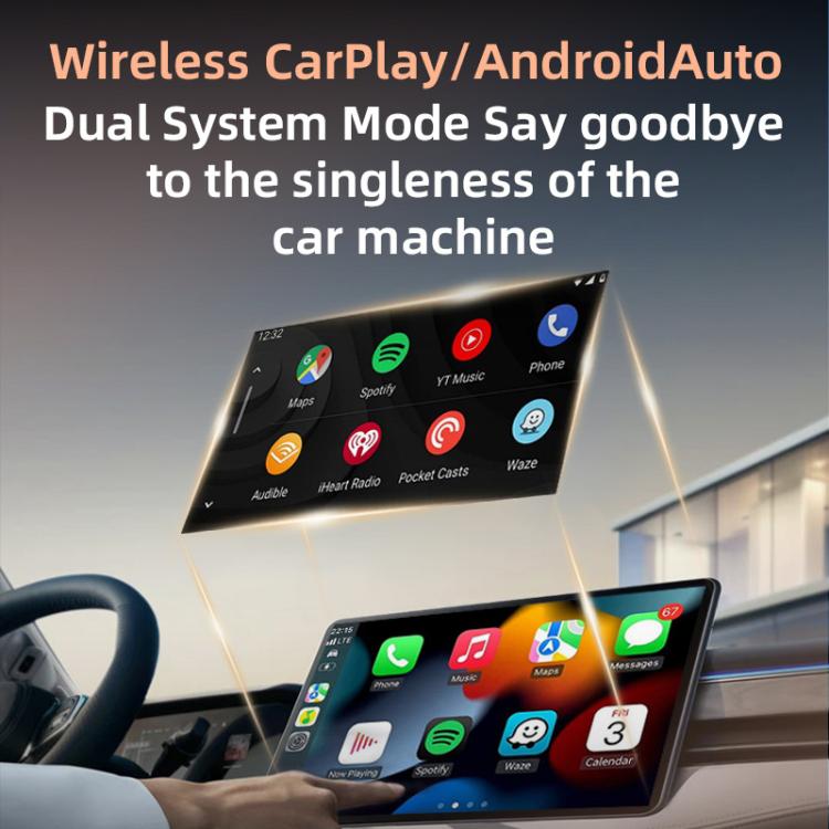 Mini Smart Box 2 in 1 per auto, adattatore wireless Android Auto CarPlay, ZYD-B42