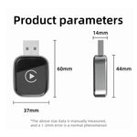 Mini Smart Box per auto 2 in 1 con Bluetooth 5.4 + WiFi 6 e adattatore wireless per Android Auto e CarPlay., ZYD-TAB0P