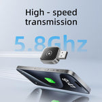 Mini Smart Box per auto 2 in 1 con Bluetooth 5.4 + WiFi 6 e adattatore wireless per Android Auto e CarPlay., ZYD-TAB0P