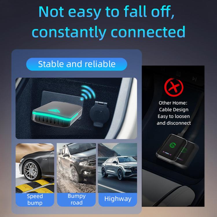 Mini Smart Box per auto 2 in 1, da cablato a wireless, adattatore Android Auto/CarPlay, ZYD-B113