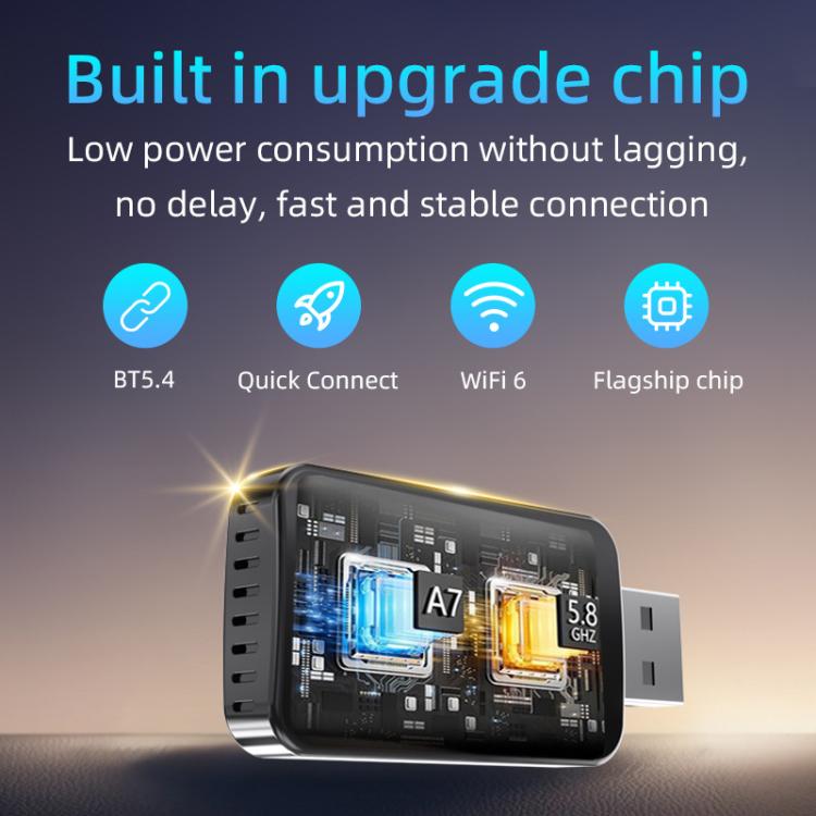 Mini Smart Box per auto 2 in 1, da cablato a wireless, adattatore Android Auto/CarPlay, ZYD-B113