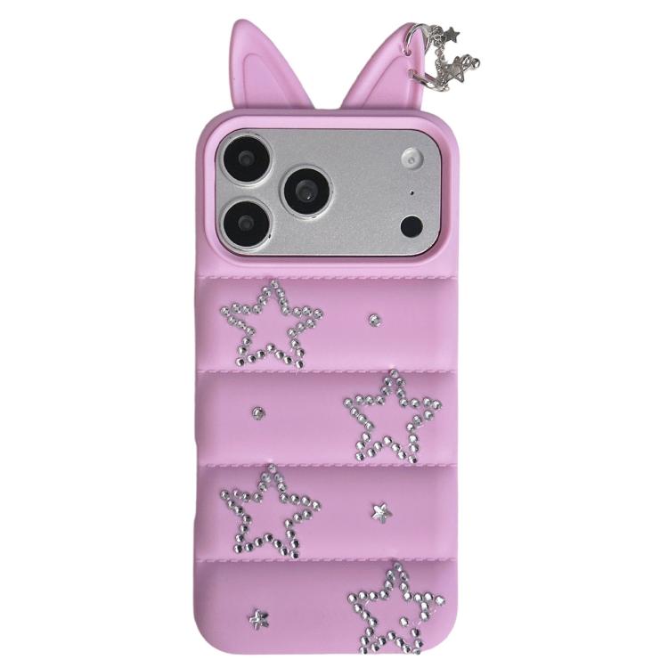 Custodia per telefono in TPU con orecchie di volpe e strass a stella, For iPhone 17 Pro Max, For iPhone 17 Pro, For iPhone 17, For iPhone 16 Pro Max