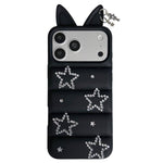 Custodia per telefono in TPU con orecchie di volpe e strass a stella, For iPhone 17 Pro Max, For iPhone 17 Pro, For iPhone 17, For iPhone 16 Pro Max