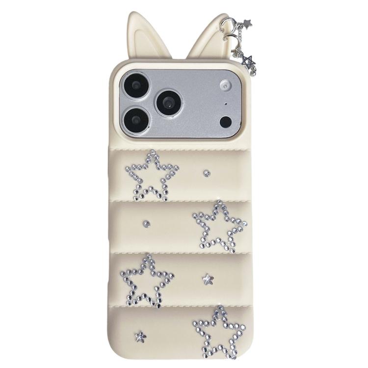 Custodia per telefono in TPU con orecchie di volpe e strass a stella, For iPhone 17 Pro Max, For iPhone 17 Pro, For iPhone 17, For iPhone 16 Pro Max