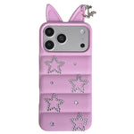 Custodia per telefono in TPU con orecchie di volpe e strass a stella, For iPhone 17 Pro Max, For iPhone 17 Pro, For iPhone 17, For iPhone 16 Pro Max