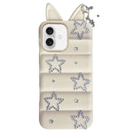 Custodia per telefono in TPU con orecchie di volpe e strass a stella, For iPhone 17 Pro Max, For iPhone 17 Pro, For iPhone 17, For iPhone 16 Pro Max
